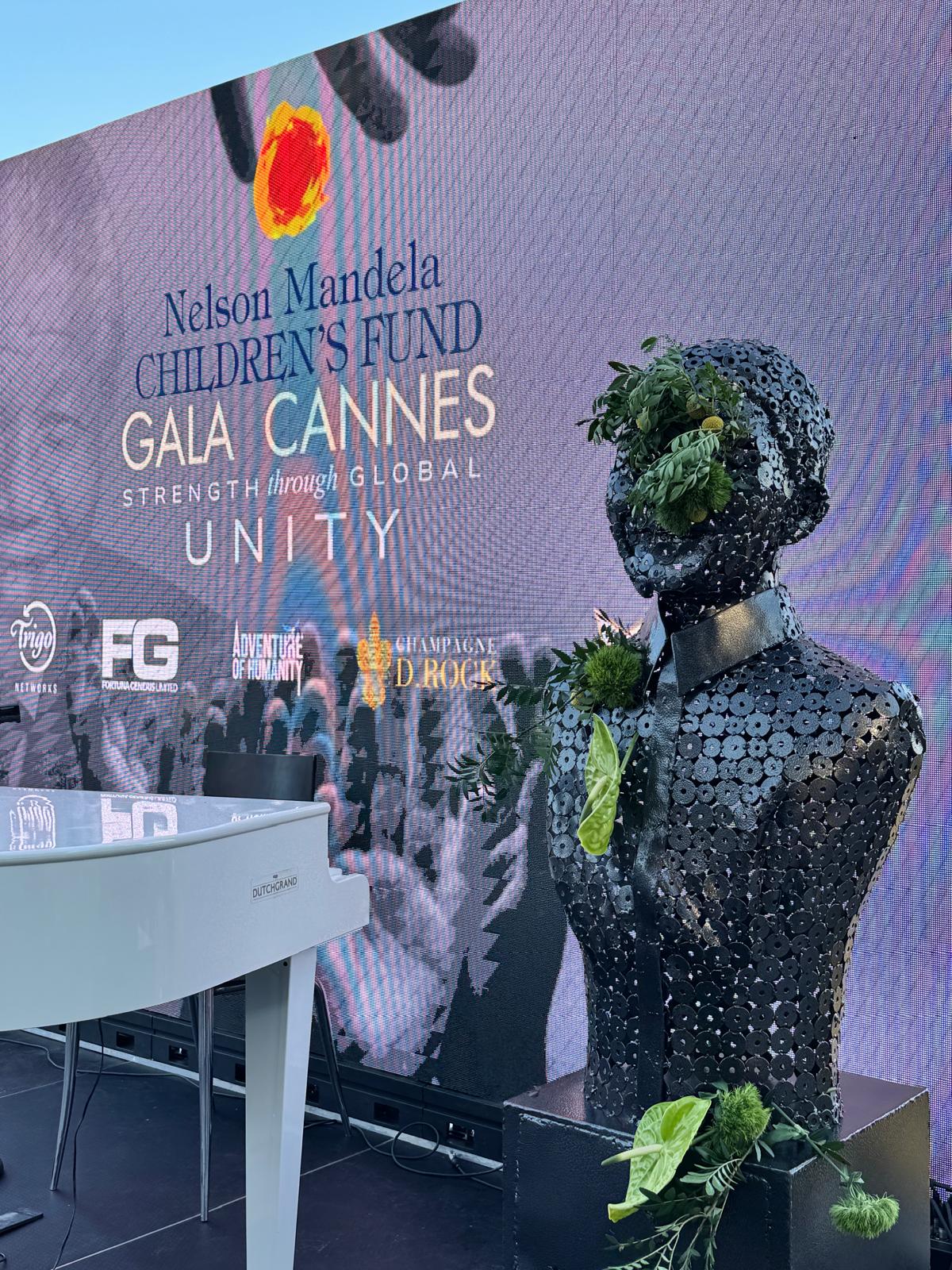Floral performance installation at a gala event